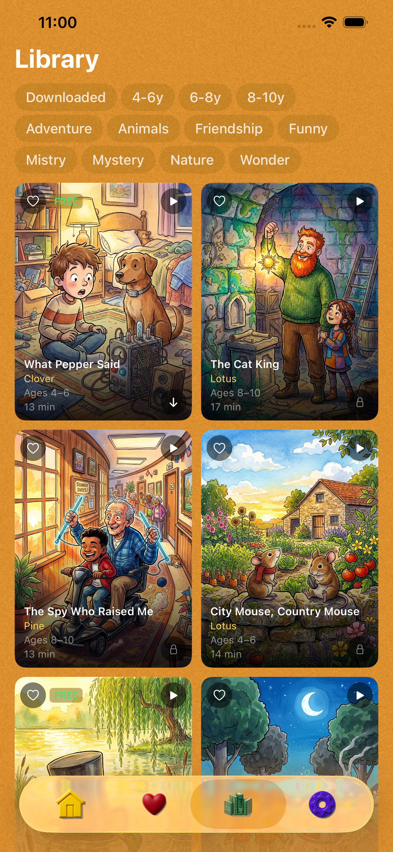 Kinder Yarns — story library